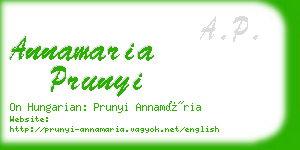 annamaria prunyi business card